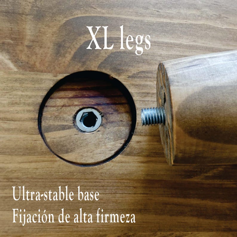 Handmade Solid Pine Desk: Mid-Century Modern Style, 2 Drawers | Ref. 0012 image 9