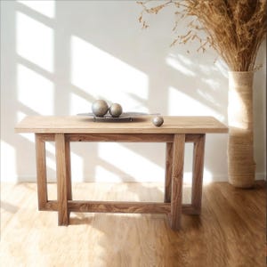 Mid Century Modern Console Table, Solid Wood Entryway Furniture, Large Hallway Table in Solid Pine | Ref. 00130