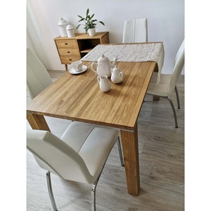 Tavolo in legno massello, per sala da pranzo o cucina / Ref. 00111 /Fatto a mano a Toledo da DValenti Furniture immagine 7