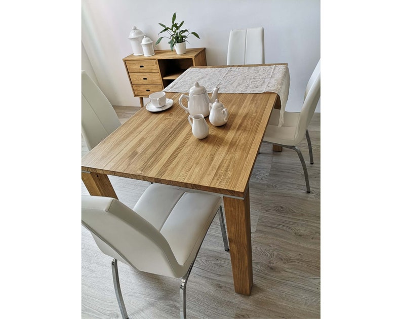 Solid wood table, for dining room or kitchen / Ref. 00111 /Handmade in Toledo by DValenti Furniture zdjęcie 7