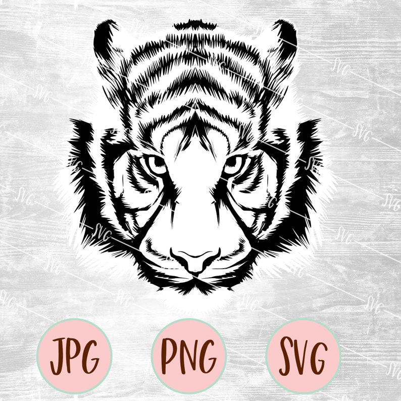 Download SVG TIGER clipart tattoo Vector Layered Cut File ...