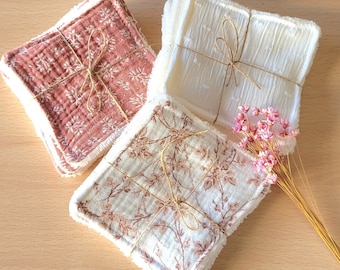wasbare doekjes van katoenen gaas en bamboe microspons, zacht en ecologisch voor delicate babyhygiëne of het verwijderen van make-up