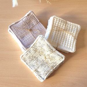 Salviette lavabili in garza di cotone e microspugna di bambù, morbide ed ecologiche per l'igiene delicata del bambino o per la rimozione del trucco