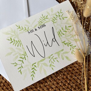 Mr & Mrs Card / Gepersonaliseerde trouwkaart / verjaardagskaart / verloving / ze zei ja / handgemaakte verjaardagskaart / huwelijkscadeaukaart