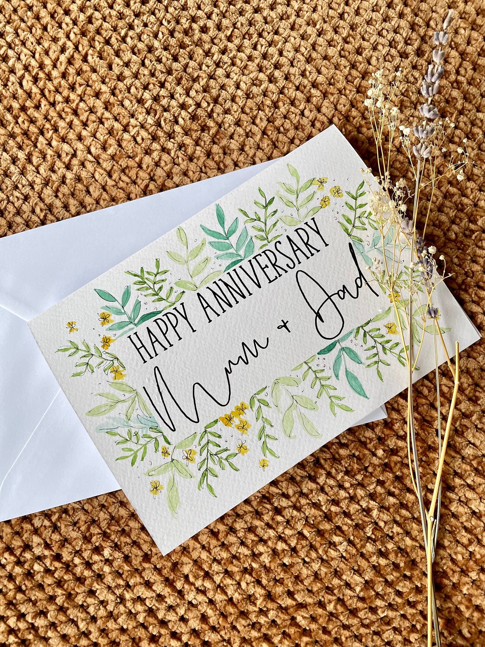 Personalised Happy Anniversary Card / Handmade Anniversary Card / Happy ...