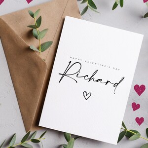 Carte personnalisée joyeuse Saint-Valentin, carte de Saint-Valentin, carte imprimée, joli souvenir de la Saint-Valentin, cadeau de la Saint-Valentin, carte personnalisée