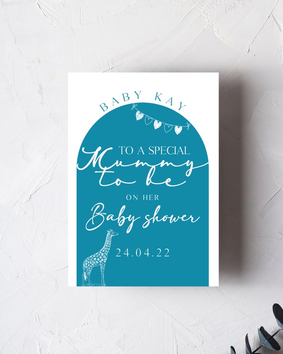 Personalised Baby Shower Card Mummy to Be Card Baby Shower