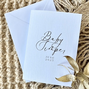 Tarjeta de anuncio de embarazo personalizada, tarjeta de embarazo personalizada, tarjeta de baby shower, regalo de anuncio de bebé, género neutro, niño, niña