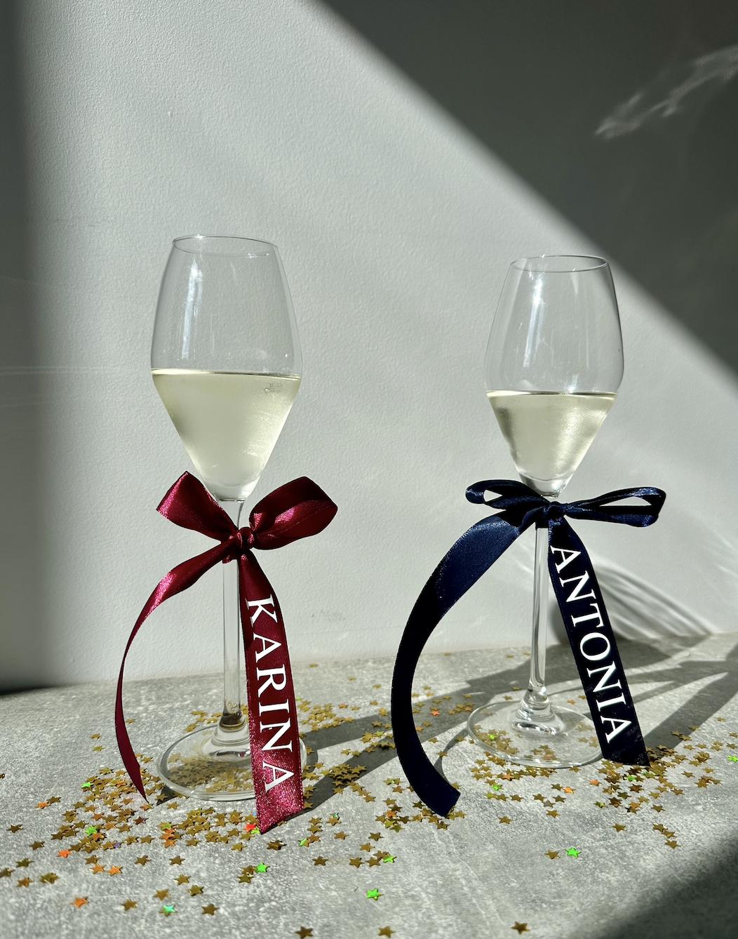 Personalised Satin Ribbon Bow Place Names, Christmas Ribbon Place Names ...