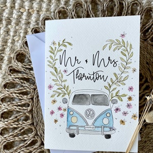 Carte de mariage van / Carte de mariage pour camping-car / Carte de mariage personnalisée / Carte de camping-car / Carte de mariage personnalisée / Carte de mariage personnalisée