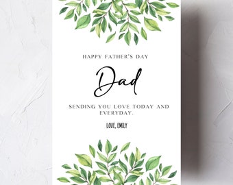 Personalisierte Vatertagskarte / Botanische Vatertagskarte / Happy Father es Day Grandad / Personalisierte Karte / Vatertagsgeschenk