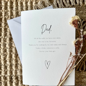 Personalisierte Vater der Braut Karte, benutzerdefinierte Karte Vater der Braut, FOB Geschenk, Vater der Braut Geschenk, Hochzeitskarte, Vater Gedicht, Karte