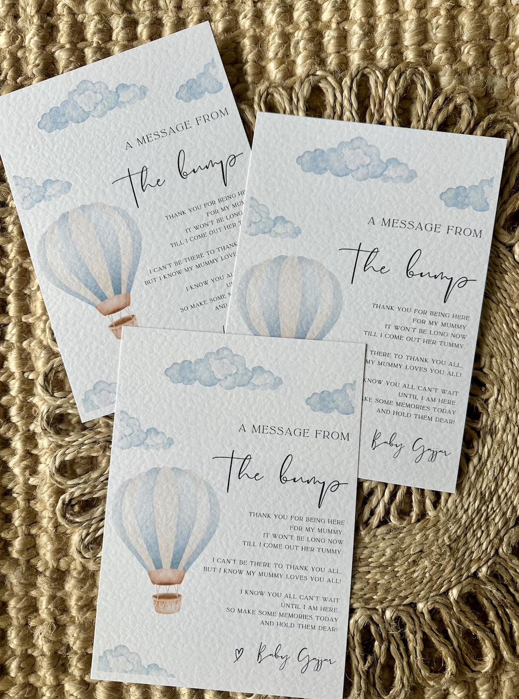 Custom Message From the Bump Baby Shower Note, Baby Shower Game, Hot ...