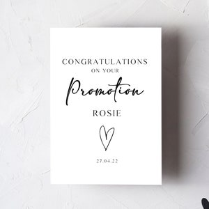 Personalised Congratulations Card / Congratulations On Your Promotion Card / New Job Card / Personalised New Job Card / New Promotion Card