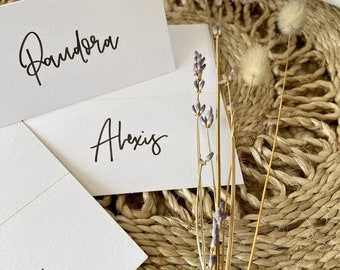 Handwritten Place Name Cards / Wedding Place Names / Name Cards / Dinner Party Place Cards / Table Decoration / Place Cards / Personalised