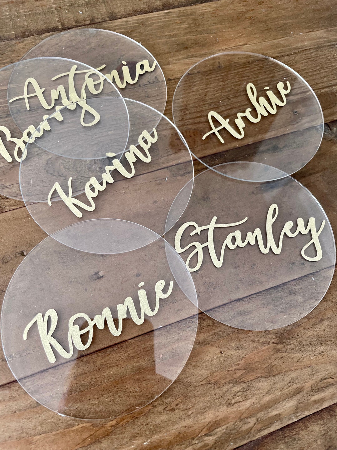 Christmas Table Place Names / Table Names / Perspex Place Names