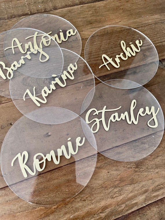 Christmas Table Place Names / Table Names / Perspex Place - Etsy