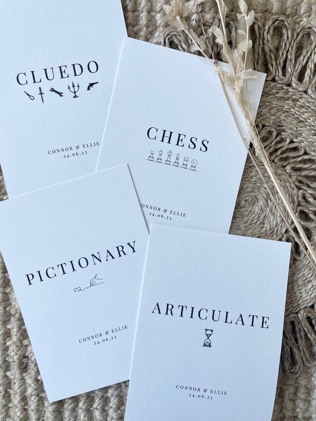 Custom Board Games Theme Wedding Table Name, Game Table Names