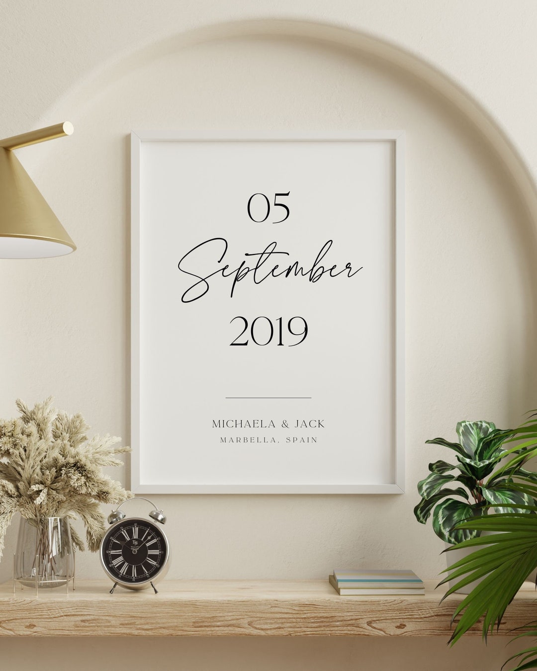 Personalised Custom Date Print, Custom Date Wedding Gift, Anniversary ...