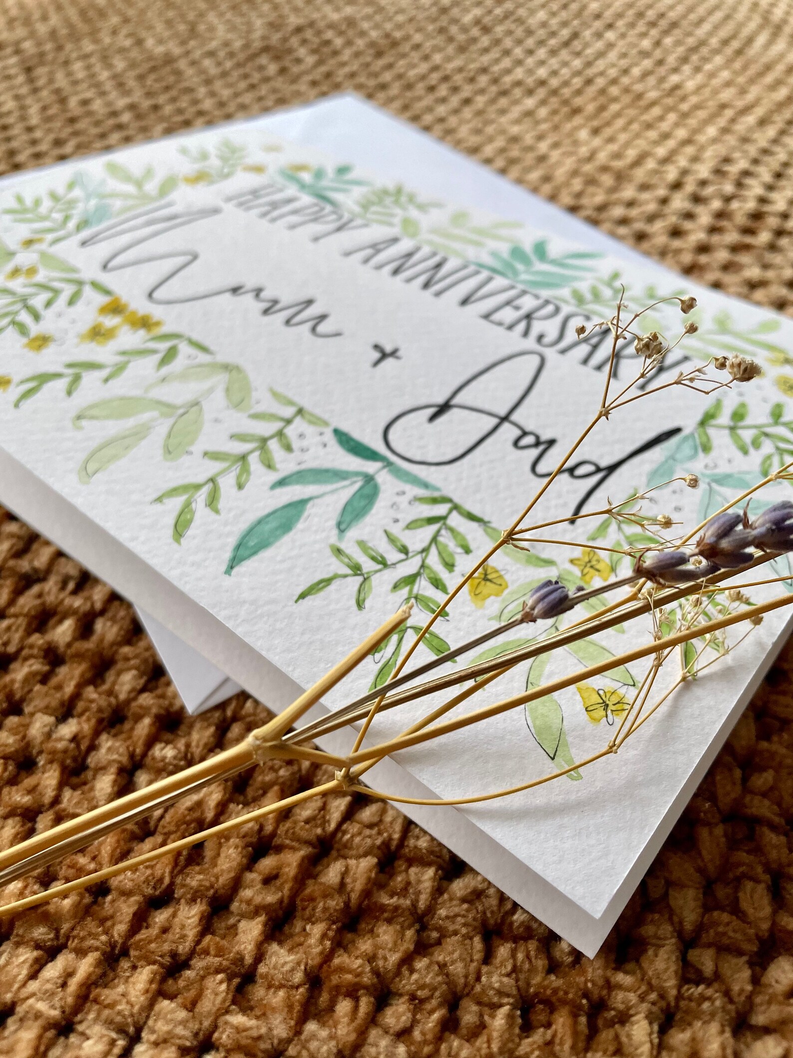 Personalised Happy Anniversary Card / Handmade Anniversary Card / Happy ...