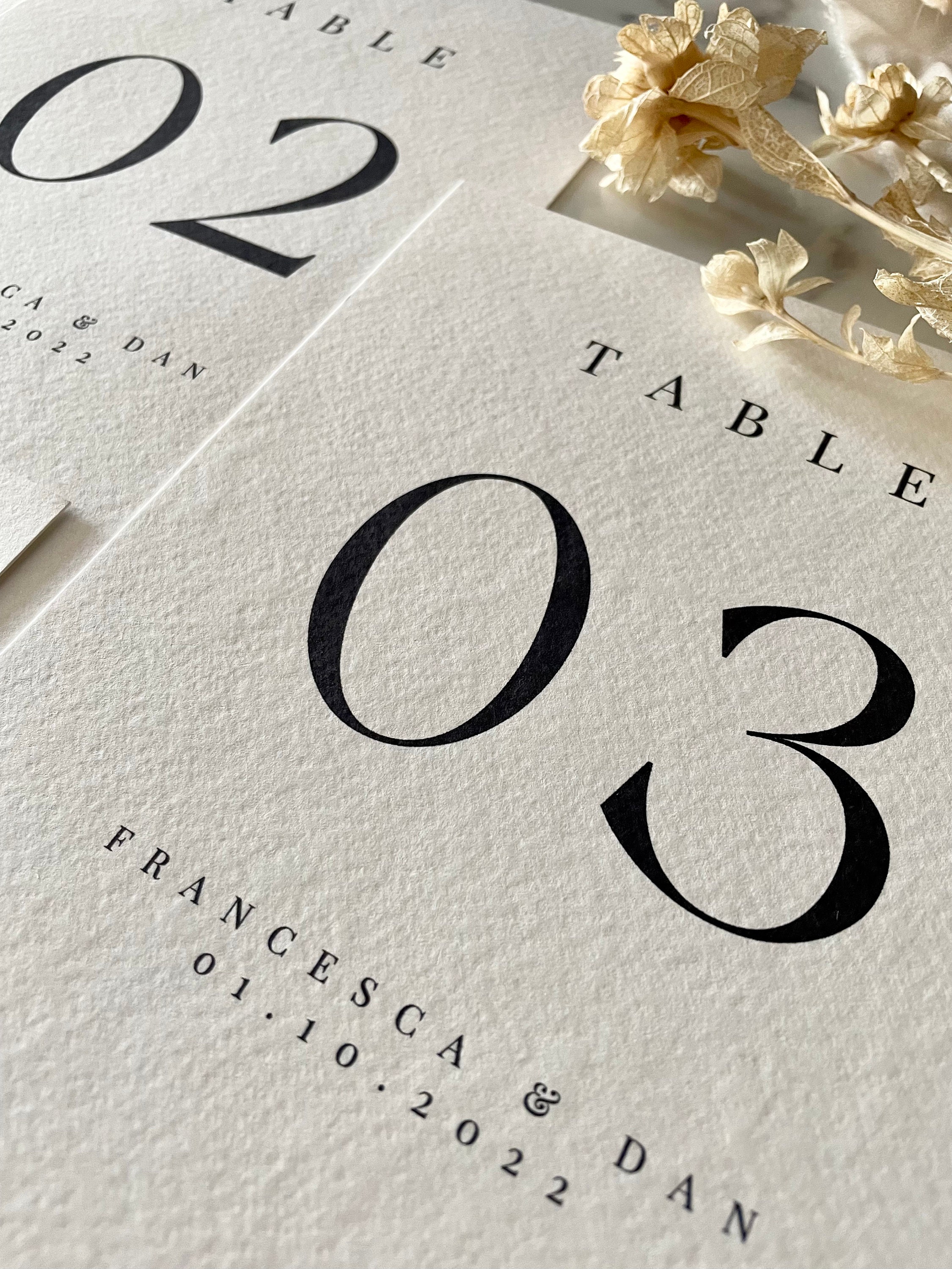 Personalised Classic Modern Table Numbers / Wedding Table Numbers ...