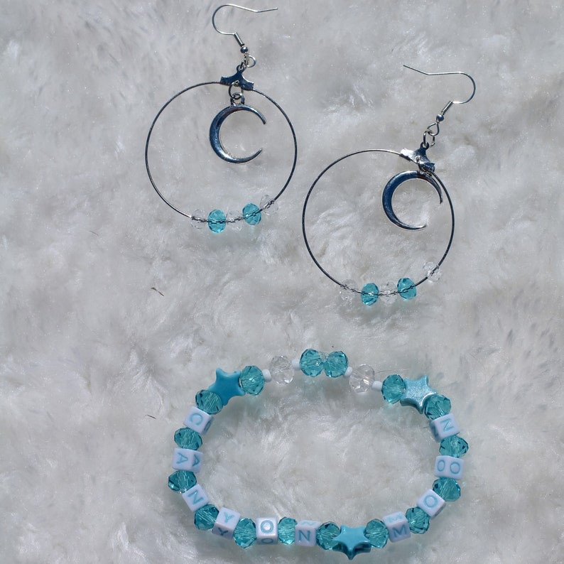 harry styles canyon moon bracelet and earring matching set