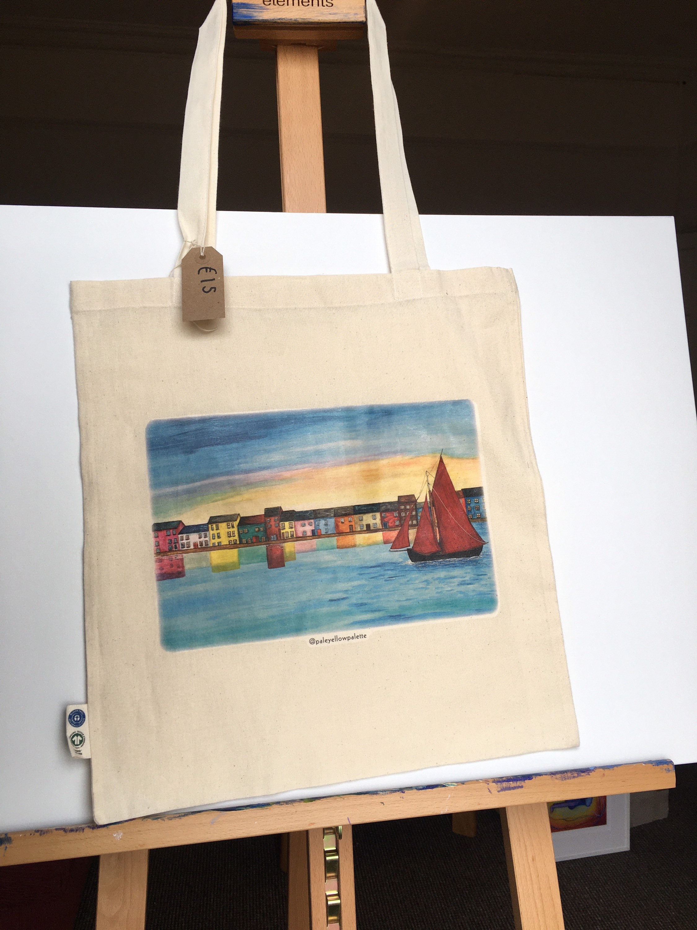 Galway Ireland Tote Bag Claddagh Hall Galway Hooker print bag Etsy