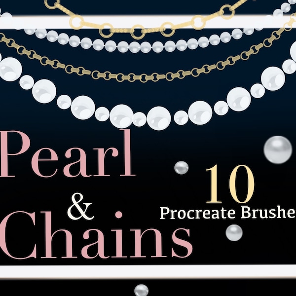 Procreate Pearl Brushes - 10 brushes included -  Chain Brushes Set - Fashion Illustration brush - jewelry design brushes Jewellry Brushes