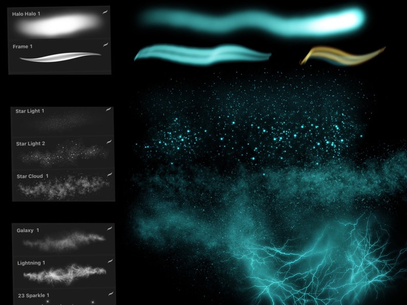 Procreate Galaxy Brushes Procreate Star Brush Set 16 Etsy
