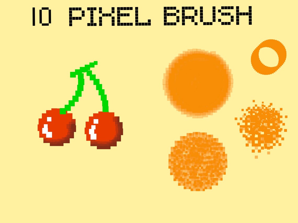 Procreate Pixel Brushset 10 Brushes Procreate Lettering Etsy