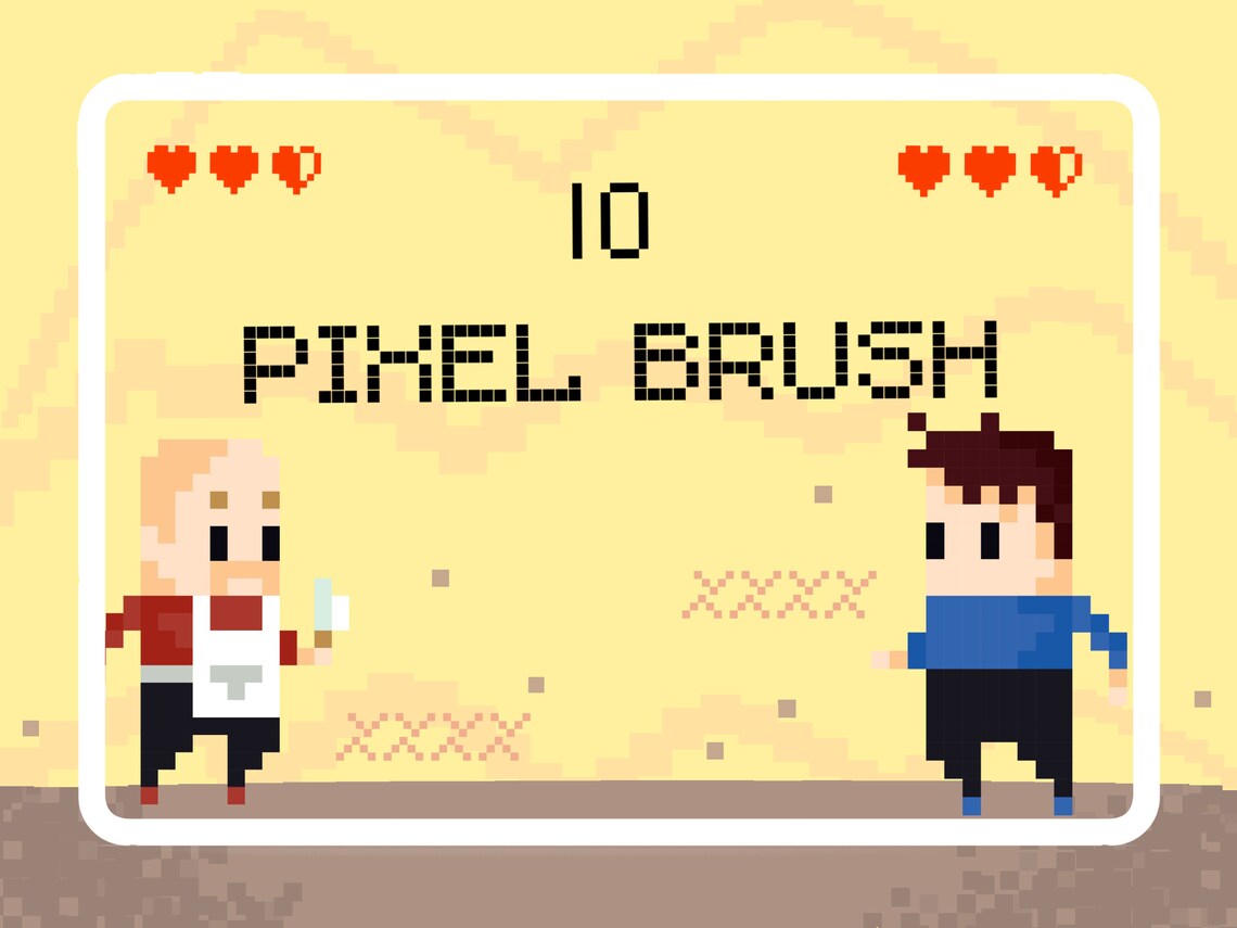 Procreate Pixel Brushset 10 Brushes Procreate Lettering Etsy