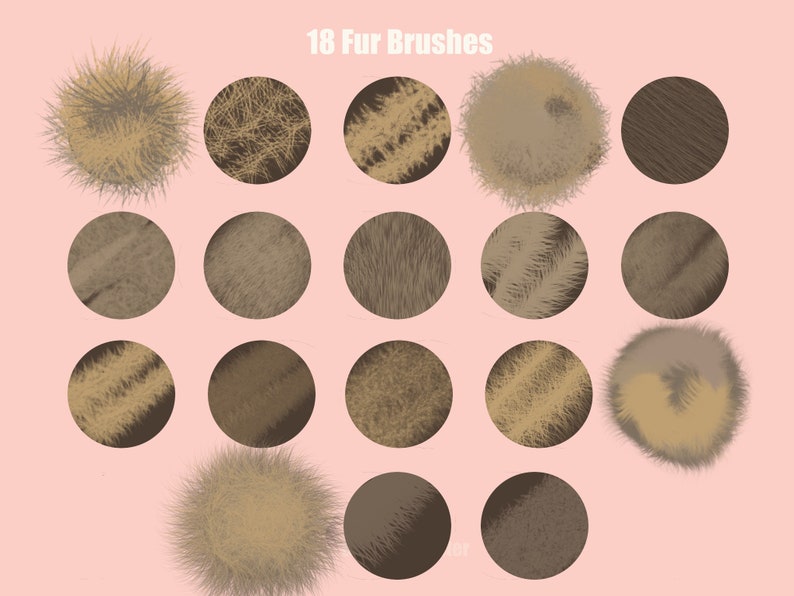 18 Procreate Fur Brushes Animal Hair Brushes for Procreate Etsy
