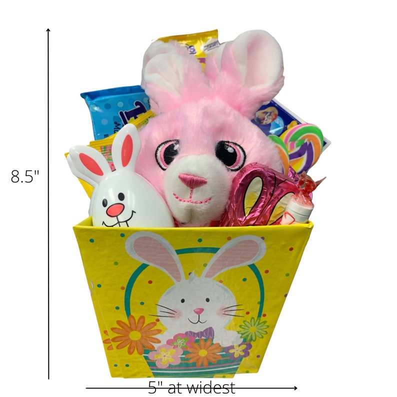 Premade Easter Basket for Kids Gift Basket Prefilled Variety of Candy Stuffers Plush Peeps Fun