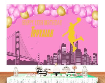 photo backdrop kids office gift decor videoZoom background headboard Florida Garland Cardstock city state country party mantle