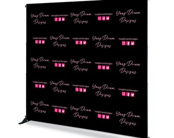 Custom Logos Photo Backdrop Step and Repeat Logo Wall Photography Background Business Logo Photo Studio Poster