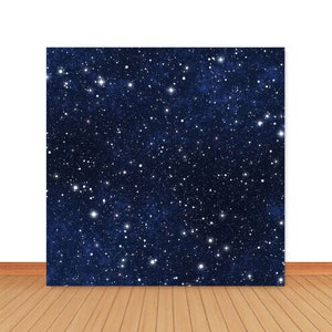 Night Starry Sky Photo Backdrop Kids Birthday White Glitter Stars Milky Way Photography Background Navy Blue Shiny Vinyl Photo Studio Props