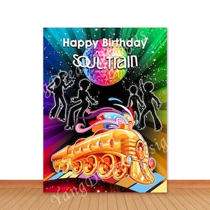 Soul Train Photo Backdrop 80s 90s Disco Dance Birthday Party Photography Background Custom Photo Banner