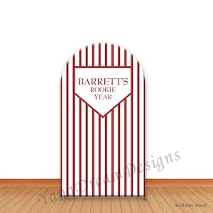 Rookie of The Year Arch Photo Backdrop Cover Baseball Theme Birthday Party Photography Background Fabric Cover