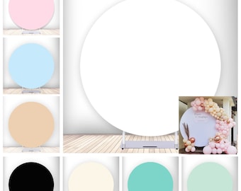 Custom Round Backdrop Cover: Solid Color Photography Background