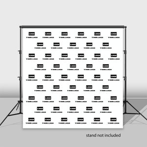 Custom Logo Photo Backdrop: Step and Repeat Photography Banner