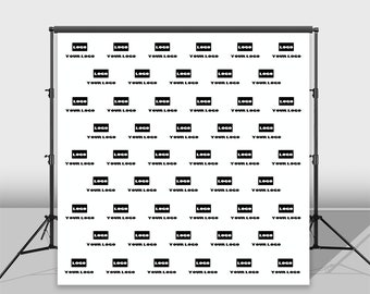 Custom Logos Photo Backdrop Step and Repeat Logo Wall Photography Background White Black Custom Color Photo Studio Banner