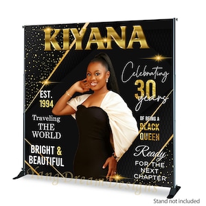 Magazine Cover Birthday Backdrop 30th 40th 50th Birthday Photography Background Personalized Banner
