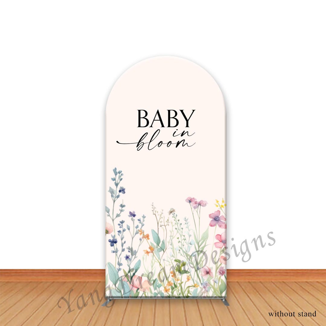 Aperturee Spring Floral Greenery Baby In Bloom Rectangle Backdrop