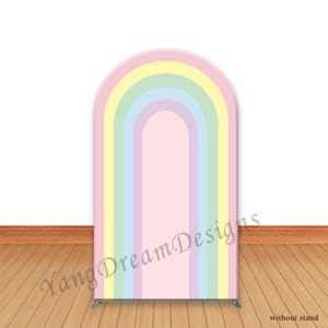 Cenário fotográfico Rainbow Arch: fundo fotográfico pastel de dupla face