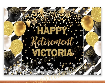 Striscione Per Festa Di Pensionamento 9 Feet (2,7 M) - "Happy Retirement" - Decorazioni Da Parete