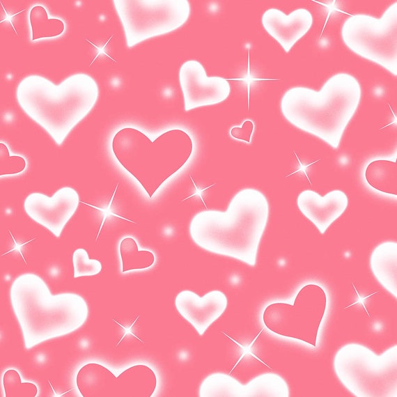 Beautiful 300 90s pink heart background in high resolution