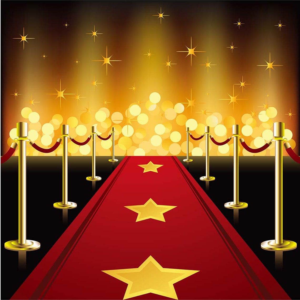 Red Carpet Curtain Photo Backdrop Birthday Party Wedding Oscar Etsy