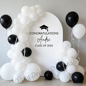 Class of 2025 Photo Backdrop Arch Cover: Graduation Party Decoration