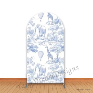 Jungle Animals Safari Chiara Arch Photo Backdrop Cover Kids Birthday Party Baby Shower Photography Background Fabric Cover
