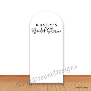 Custom Bridal Shower Photo Backdrop: Arch Cover Fabric Photo Booth